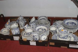 A Furnivals Old Chelsea pattern part tea and dinner service UK postage cost £80.00Condition is used;