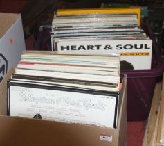 A collection of vintage 12" vinyl records, to include Genesis; I get a kick out of Porter, Pat