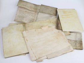 A collection of 17th century and later indentures and other documents