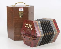 An Encore accordion, boxed