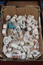 A collection of crested ware to include Arcadia and Foley