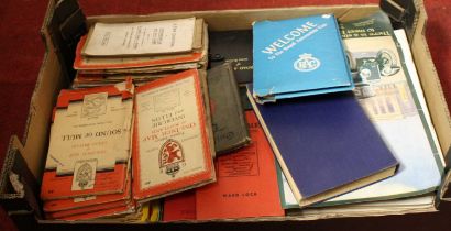 Four boxes of vintage books, maps and magazines No programmes in the lot