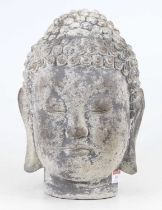 A composite Buddha head, h.33cm