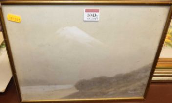 Yamoshita (Japanese) - Pair; Landscape scenes, watercolours heightened with white, 24 x 32cm;