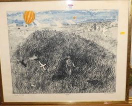 Alan Lumsden (b.1937) - Bank holiday, artists proof lithograph, signed and titled in pencil to the