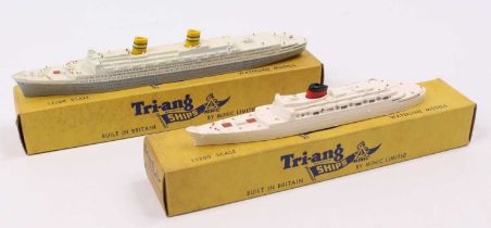 Triang Minic Ships, 2 boxed examples comprising No. M706 SS Amsterdam, and No. M713 SS Antilles