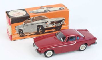 Tekno, 825, Volvo P1800, red body, blue interior, white walled tyres, in the original card box (