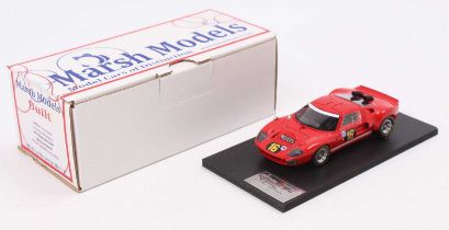 A Marsh Models factory hand built 1/43 scale model of an MM267 Ford GT40 Escuderia Montjuich