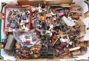 One tray containing a quantity of Historex 1960s painted plastic figures and miniatures, 100+