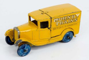Dinky Toys, No.28A pre-war Delivery Van "Hornby Trains" - type 1, "Dinky Toys" cast to underside