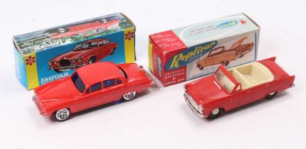 A Lincoln International Replicar Series plastic friction drive model of a Ford Zephyr convertible in