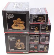 One tray of nine boxed Corgi Forward March Models to include two large diorama sets and seven