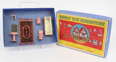 Dinky Toys Pre War No.104 Bathroom set, all as factory packed with original strings, consists of