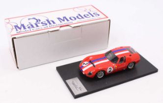 A Marsh Models factory hand built 1/43 scale kit built model of an MM299 Maserati 151/3, Le Mans