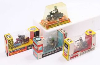 Four boxed Britains motorcycles to include No. 9692 US Sheriff police patrol car, No. 9698 British