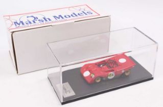 A Marsh Models factory hand built 1/43 scale model of an LE33 Ferrari 312PB Buenos Aires 1971