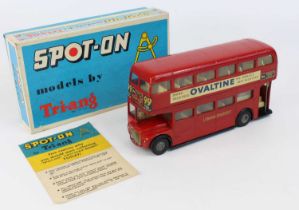 Spot On Models No.145 London Transport Routemaster bus comprising of red body with black base