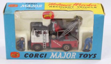 A Corgi Major Toys No. 1142 Homes Wrecker Recovery Vehicle, comprising of white, red and grey body