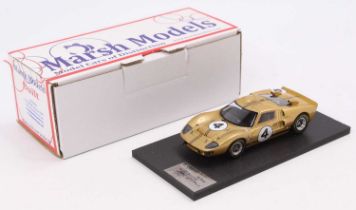 A Marsh Models Factory hand built 1/43 scale model of an MM307B Ford Mk2 Daytona 1967 race car,