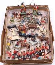 Britains, Charbens, Hillco, and similar lead figure group to include musicians, knights, native
