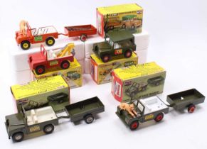 A collection of five various boxed Triang Mini Highway Series Land Rover boxed vehicles to include a