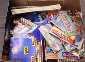 One tray containing a quantity of mixed diecast and model collecting catalogues and brochures to