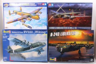 A collection of Revell and Tamiya mixed scale plastic aircraft kits to include a Tamiya No. 61504