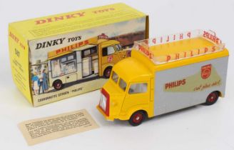 French Dinky Toys No. 587 Citroen H display van "Philips", comprising yellow and silver body with