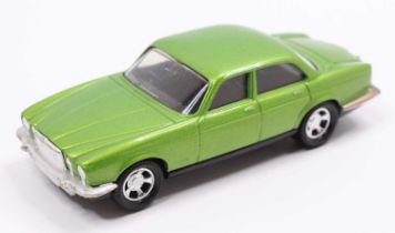 A Matchbox Super Kings Bulgarian issue model of a Jaguar XJ12 finished in green with black