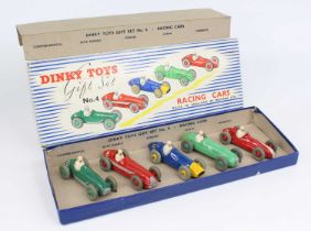 Dinky Toys gift set No. 4 racing cars to include Cooper Bristol finished in green with matching