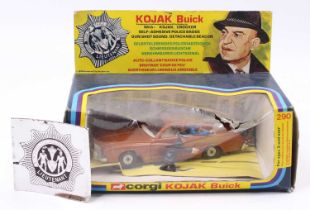 Corgi Toys No. 290 Kojak's Buick comprising of a metallic copper body, with a white interior, two