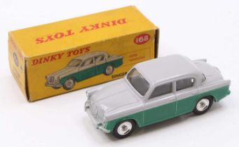 Dinky Toys No. 168 Singer Gazelle comprising of grey and green body with spun hubs, housed in the