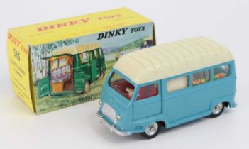French Dinky Toys No. 565 Renault Estafette camping van, comprising blue body with red & white