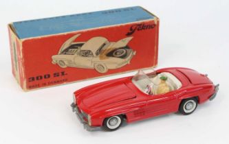 Tekno, 924 Mercedes Benz 300SL, bright red, cream seats, driver, opening bonnet and boot with