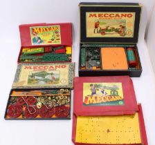 A collection of mixed vintage Meccano comprising Accessory Outfit No. 1A, 2x Accessory Outfit No.