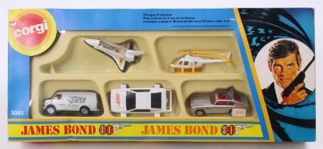 Corgi Juniors No. 3082 James Bond five piece gift set comprising Jaws van, Aston Martin DB5, Lotus