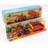 A Corgi Toys gift set No. 9 Massey Ferguson 165 tractor & shovel, with tipping trailer attachment,