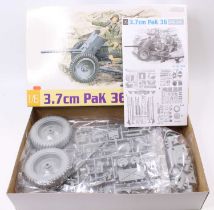 A Dragon Kits No. 75002 1/6 scale plastic kit for a 3.7cm PAK36 field gun housed in the original