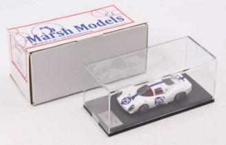 A Marsh Models factory hand built 1/43 scale model of an LE32 1967 NART Ferrari 412P practice