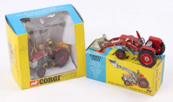 Corgi Toys boxed tractor group, 2 examples comprising No. 69, Massey Ferguson 165 tractor and