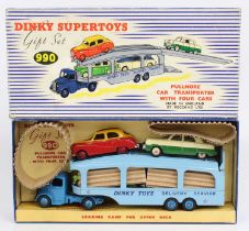 Dinky Toys gift set No. 990 Pull More Car Transporter with four cars comprising No. 582 Pull More