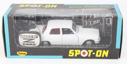 Spot-On No.309 Ford Zephyr "Z Cars" Police Car, white body, red interior with 2 plastic figures, 2