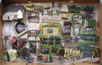 A collection of Britains and similar lead hollow cast farming and floral garden series miniatures to