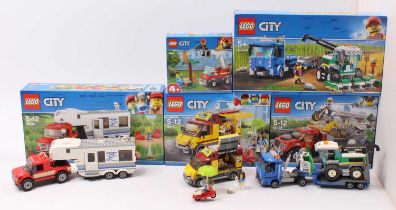 A Lego City boxed complete, constructed, construction set to include No. 60212 Fire Engine, No.