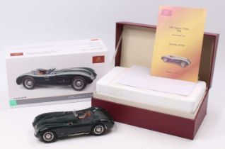 A CMC Exclusive Models No. M-191 1/18 scale diecast model of a Jaguar C-type 1952-1953 race car,