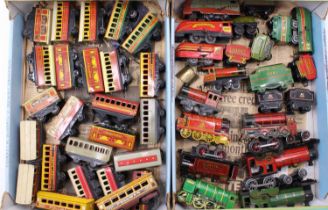 Large tray full of British made lower value locos & tenders. Not all have been identified. Brimtoy
