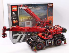 A Lego Technic No. 42082 built up model of a Rough Terrain Crane, housed in the original box,