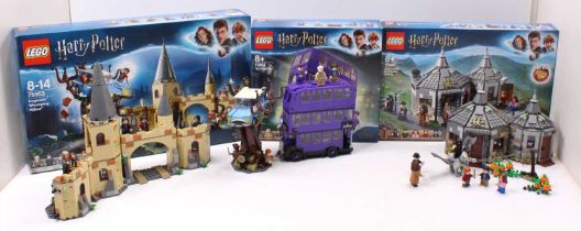A collection of Lego Harry Potter boxed construction sets to include No. 75947 Hagrid's Hut,