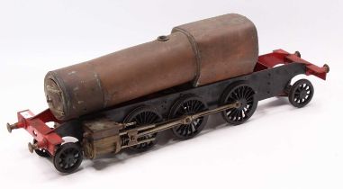 A 3.5" gauge 2-6-2 part built live steam locomotive complete with boiler cylinders and movement,