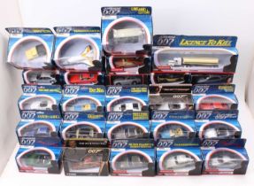 25 Corgi Classics modern issue James Bond 007 diecasts, with examples including No. 04302 Aston